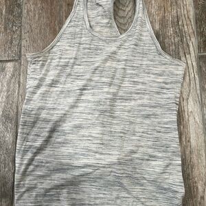 Athleta Heather Grey Split Back  Tank Top Tie close size Small